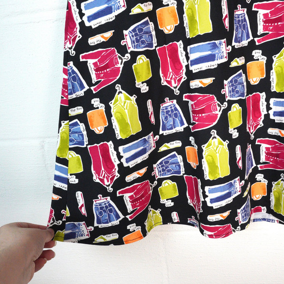 NWT Deadstock Novelty Fashion Print Valerie Stevens‎ A-Line Skirt Size 3X - Picture 7 of 11